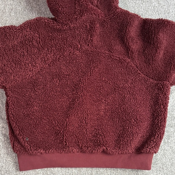 Lululemon Warm Restore Oh So Sherpa Pullover 1/2 Zip Up Burgundy Women’s 10 - Picture 5 of 14